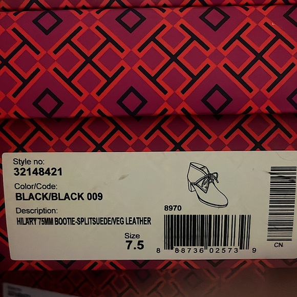 Tory Burch black suede Hilary heeled bootie - Picture 9 of 9